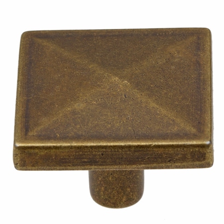 Gliderite Hardware 1-1/4 in. Antique Brass Classic Square Cabinet Knob, 25PK 5207-AB-25